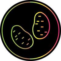 Potato's Line Gradient Due Color Icon Design vector