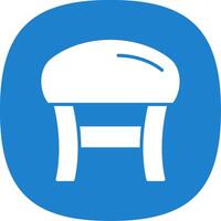 Stool Glyph Curve Icon Design vector