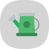 Watering Can Flat Curve Icon Design vector