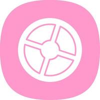 Steering Glyph Curve Icon Design vector