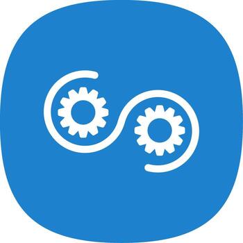 Devops Glyph Curve Icon Design vector