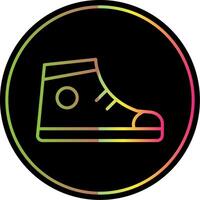 apoyo Zapatos línea degradado debido color icono diseño vector