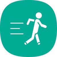 Jogging Glyph Curve Icon Design vector