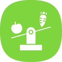 Balanced Diet Glyph Curve Icon Design vector