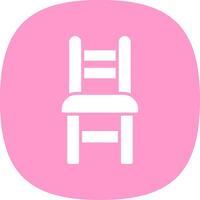 Dining Chair Glyph Curve Icon Design vector