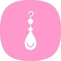 Earring Glyph Curve Icon Design vector