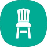 Dining Chair Glyph Curve Icon Design vector