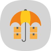 Keep Dry Flat Curve Icon Design vector