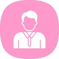 Manager Glyph Curve Icon Design vector