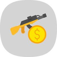 Weapon Flat Curve Icon Design vector