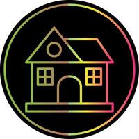 House Line Gradient Due Color Icon Design vector