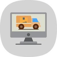 Logistics Flat Curve Icon Design vector