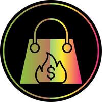 Hot Price Glyph Due Color Icon Design vector