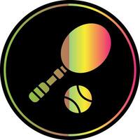 Tennis Glyph Due Color Icon Design vector