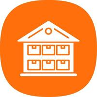Storage Glyph Curve Icon Design vector
