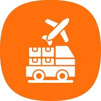Logistic Service Provider Glyph Curve Icon Design vector