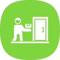 Door To Door Delivery Glyph Curve Icon Design vector