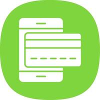 Mobile Payments Glyph Curve Icon Design vector