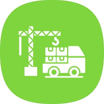 Loader Work Glyph Curve Icon Design vector