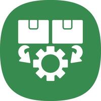 Order Processing Glyph Curve Icon Design vector