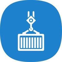 Container Glyph Curve Icon Design vector