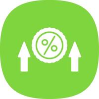 Sale Promotion Glyph Curve Icon Design vector
