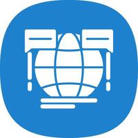 Global Forum Glyph Curve Icon Design vector