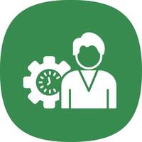 Working Hours Glyph Curve Icon Design vector