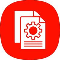 File Management Glyph Curve Icon Design vector