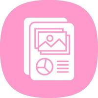 Unstructured Data Glyph Curve Icon Design vector
