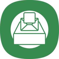Project Inbox Glyph Curve Icon Design vector