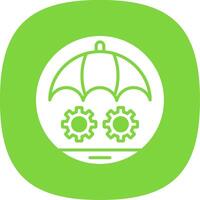 Risk Management Glyph Curve Icon Design vector