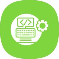 Web Development Glyph Curve Icon Design vector