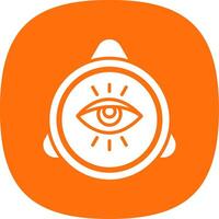 Eye Of Providence Glyph Curve Icon Design vector