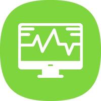 System Monitoring Glyph Curve Icon Design vector