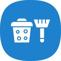 Cleaning Equipment Glyph Curve Icon Design vector