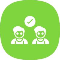 Deal Glyph Curve Icon Design vector
