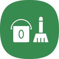 Cleaning Glyph Curve Icon Design vector