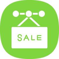 Sale Glyph Curve Icon Design vector