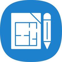 Architectural Terms Glyph Curve Icon Design vector