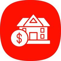 Home Value Glyph Curve Icon Design vector