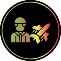 Air Engineer Glyph Due Color Icon Design vector