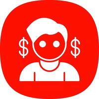 Agent Glyph Curve Icon Design vector