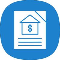 Mortgage Glyph Curve Icon Design vector