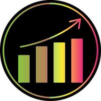 Growth Glyph Due Color Icon Design vector
