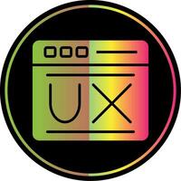 User Experience Glyph Due Color Icon Design vector