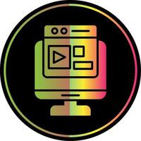 Front End Glyph Due Color Icon Design vector