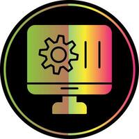 Settings Glyph Due Color Icon Design vector