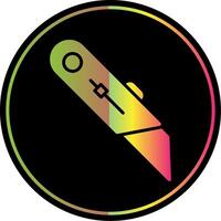 Utility Knife Glyph Due Color Icon Design vector