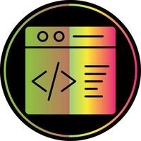 Website Codes Glyph Due Color Icon Design vector